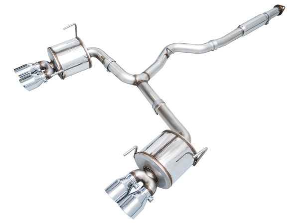AWE Tuning 2022+ VB Subaru WRX Touring Edition Exhaust - Chrome Silver Tips - 3015-42979