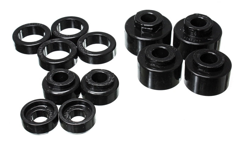 Energy Suspension 2005-07 Ford F-250/F-350 SD 2/4WD Reg Cab Body Mount Set - Black - 4.4121G
