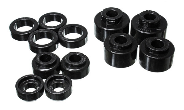 Energy Suspension 2005-07 Ford F-250/F-350 SD 2/4WD Reg Cab Body Mount Set - Black - 4.4121G for 1999-2007 Ford F 250 - front