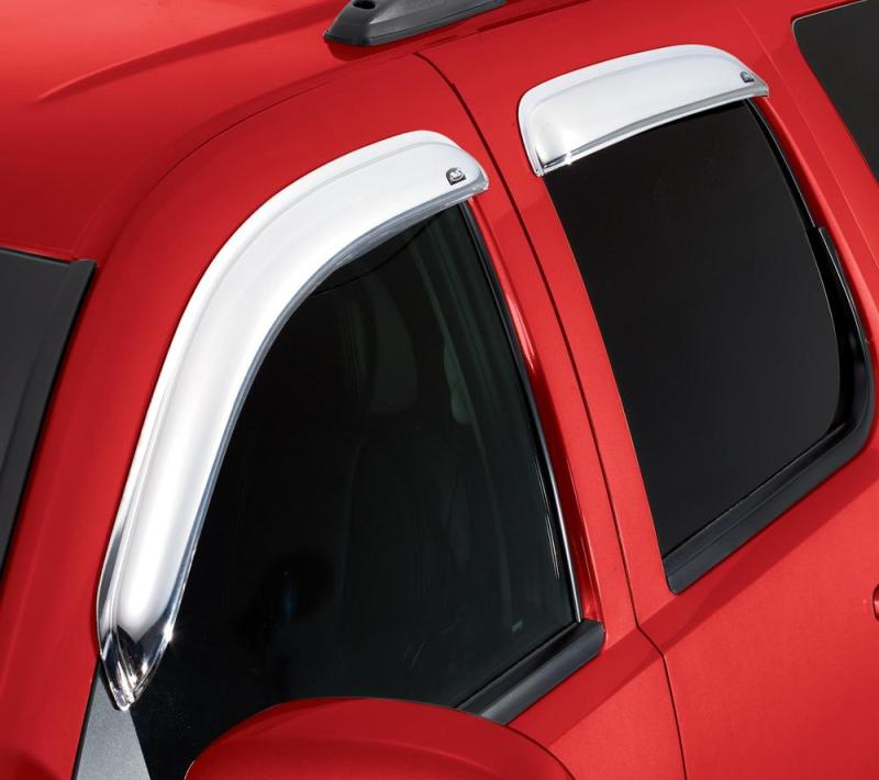AVS 10-18 Toyota 4Runner Ventvisor Outside Mount Front &amp; Rear Window Deflectors 4pc - Chrome - 684242