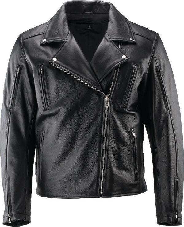 Kuryakyn Leather By River Road Ironclad Classic Leather Jacket Black - 4XL - 094375 - front view
