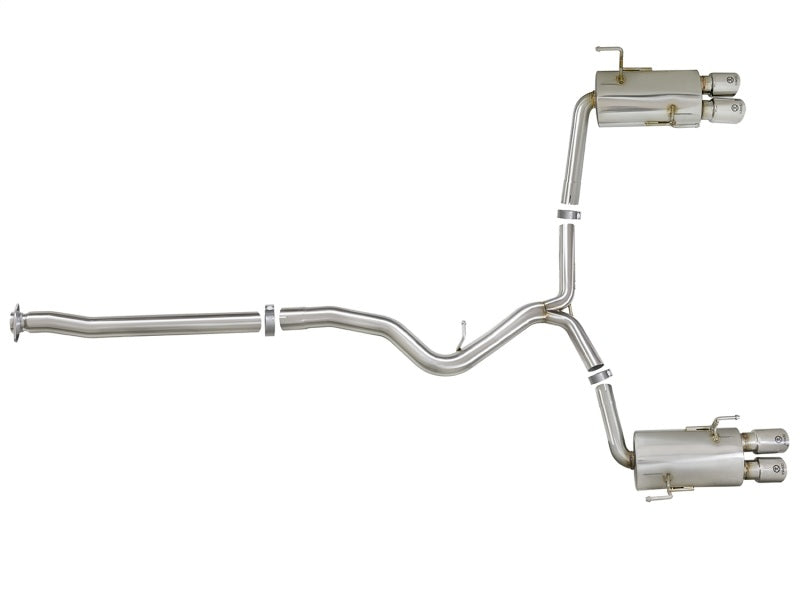 aFe Takeda 3in SS Exhaust Cat-Back 15-16 Subaru WRX/STI 2.0L/2.5L Polished Tips - 49-36801-P