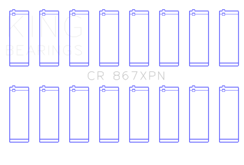King GM 265CI 4.3L V8/283CI 4.7L V8/302CI 5.0L V8 (Size STD) Tri-Metal Performance Rod Bearing Set - CR867XPN