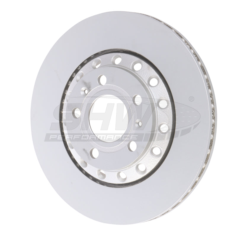 SHW 04-10 Audi A8 Quattro 4.2L Rear Smooth Monobloc Brake Rotor (4E0615601K) - ARX34017 for 2004-2010 Audi A8 - angle view