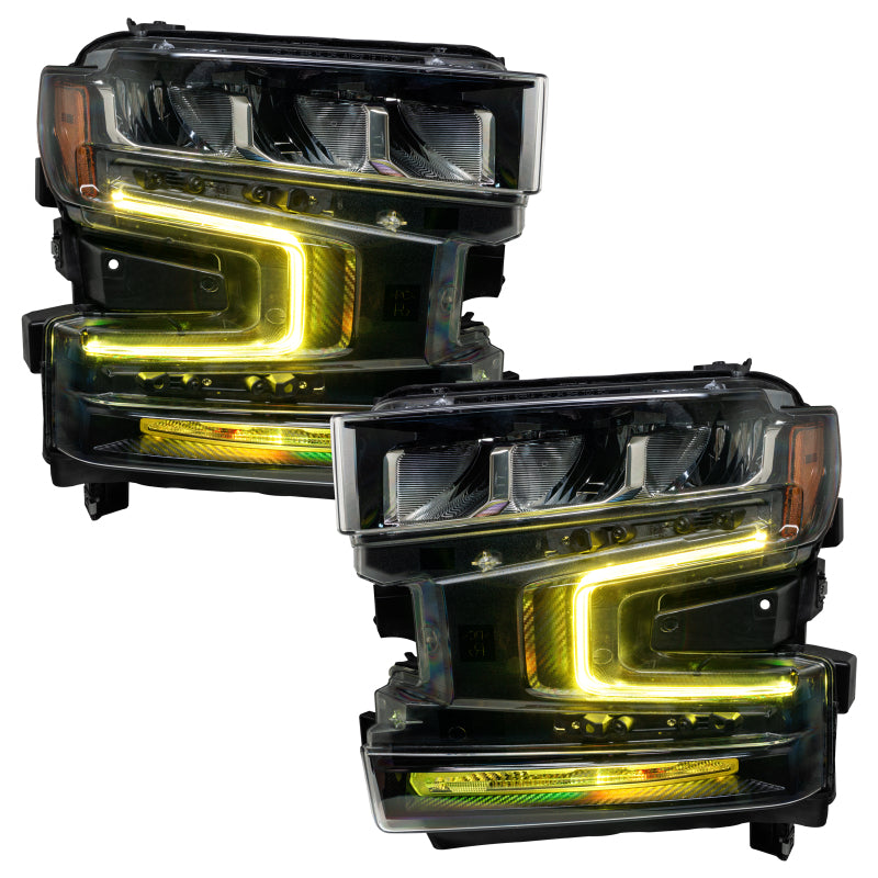 Oracle 19-21 Chevy Silverado 1500 RGB+W Headlight DRL Upgrade Kit - ColorSHIFT 2 SEE WARRANTY - 1441-333