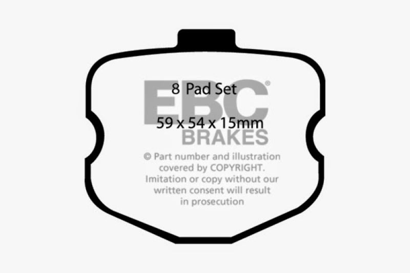 EBC 10-13 Chevrolet Corvette (C6) 6.2 Grand Sport Yellowstuff Rear Brake Pads - DP41771/4R