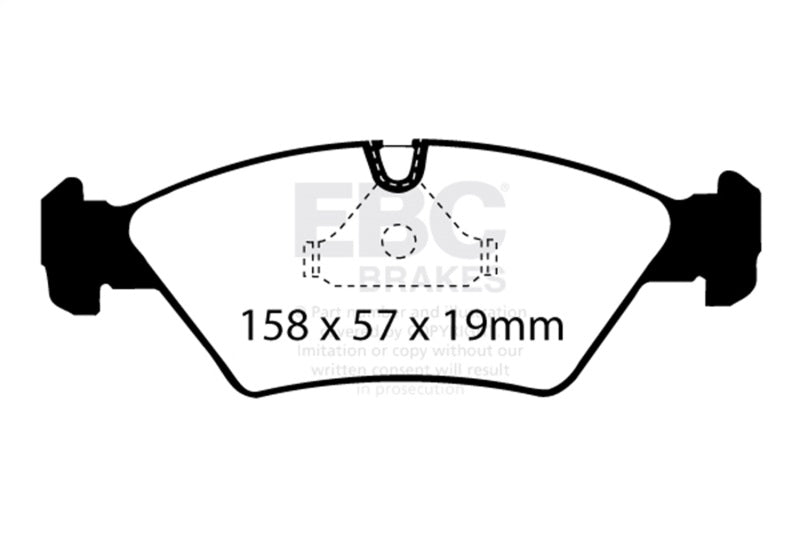 EBC 85-86 BMW 524 TD 2.4 TD (E28) Greenstuff Front Brake Pads - DP2414