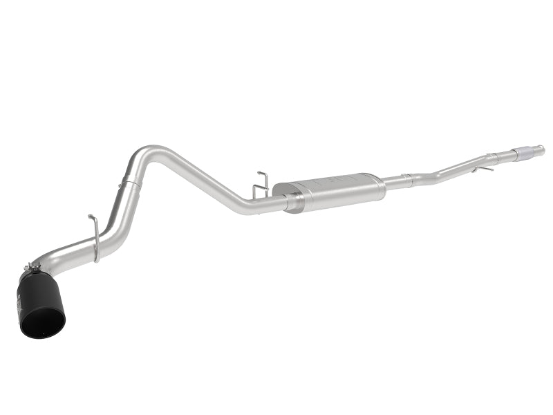 afe Apollo GT Series 2019 GM Silverado/Sierra 1500 4.3L/5.3L 409 SS CatBack Exhaust System w/Blk Tip - 49-44107-B