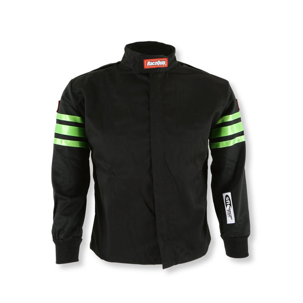RaceQuip Green Trim SFI-1 JR. Jacket - Kids Small