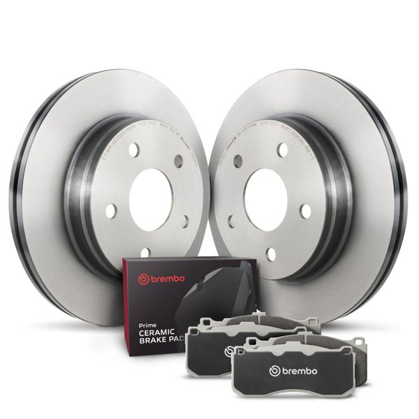 Brembo OE 15-20 Audi A3 Quattro/S3 15-20/15-19 Volkswagen Golf R Front Disc Brake Kit - KT00814 for 2015-2023 Volkswagen GTI