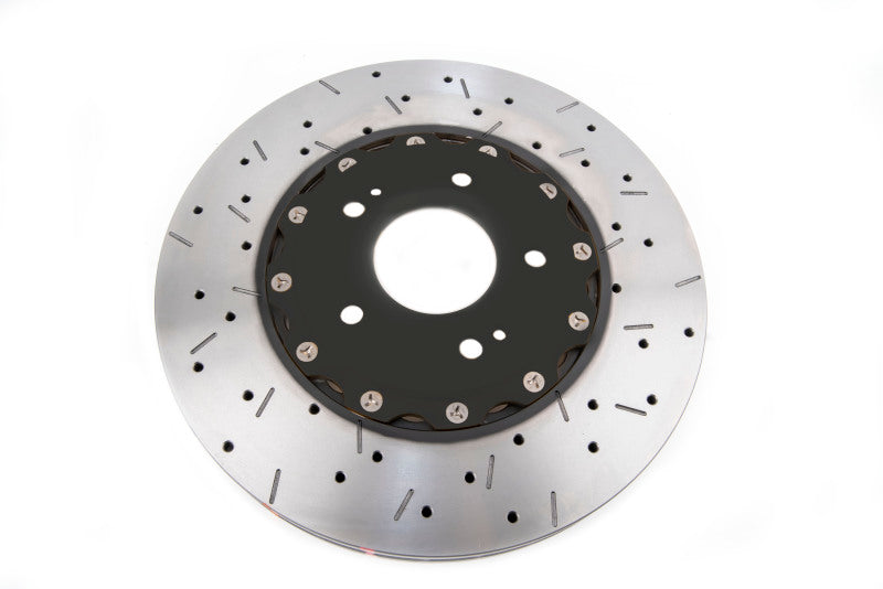 DBA 00-05 Mitsubishi Evo 5/6/7/8 / 06-08 Evo 9 Black Front Drilled &amp; Slotted 5000 Series