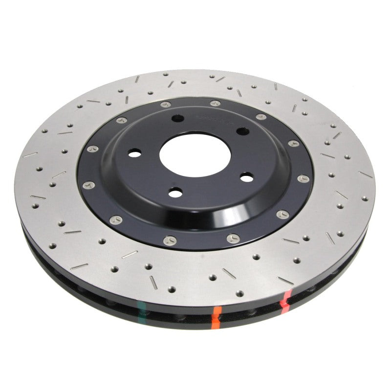 DBA 00-05 Mitsubishi Evo 5/6/7/8 / 06-08 Evo 9 Black Front Drilled &amp; Slotted 5000 Series