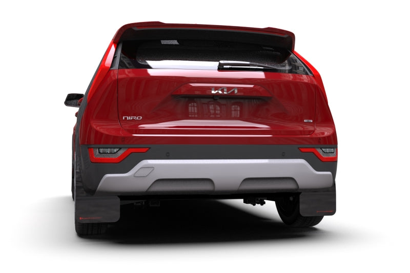 Rally Armor 2023 Kia Niro SG2 Black UR Mud Flap White Logo - MF21-UR-BLK-WH