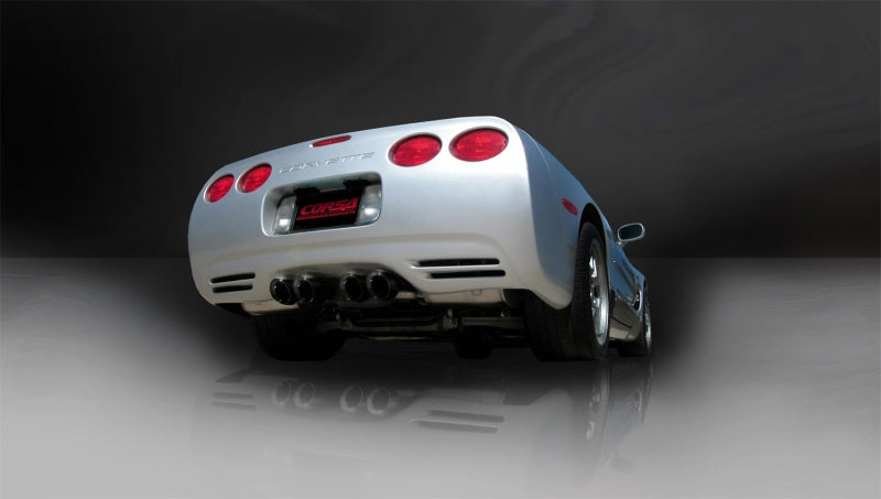 Corsa 1997-2004 Chevrolet Corvette C5 Z06 5.7L V8 Black Sport Axle-Back Exhaust - 14111BLK