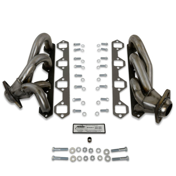 JBA 87-95 Ford F-150 5.0L SBF 1-1/2in Primary Raw 409SS Cat4Ward Header - 1627S for 1987-1995 Ford Bronco - front view