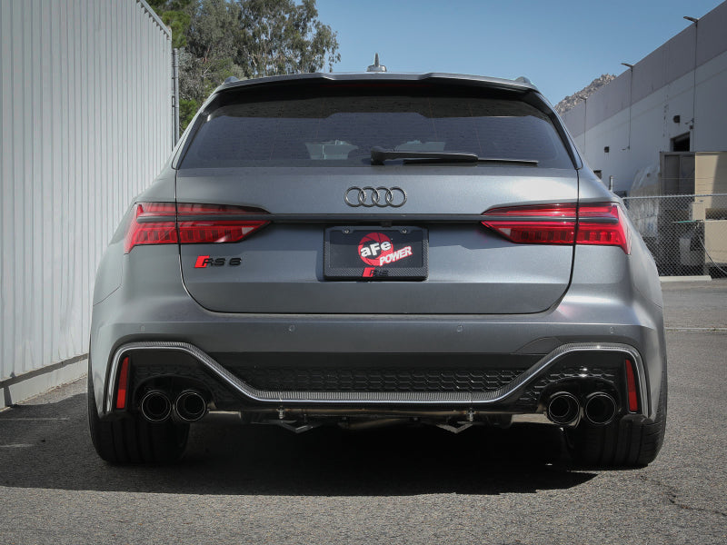 aFe 20-22 Audi RS6 Avant V8 4L (tt) MACH Force-Xp 3in to 2.5in 304 SS Cat-Back Exhaust w/ Carbon Tip - 49-36448-C