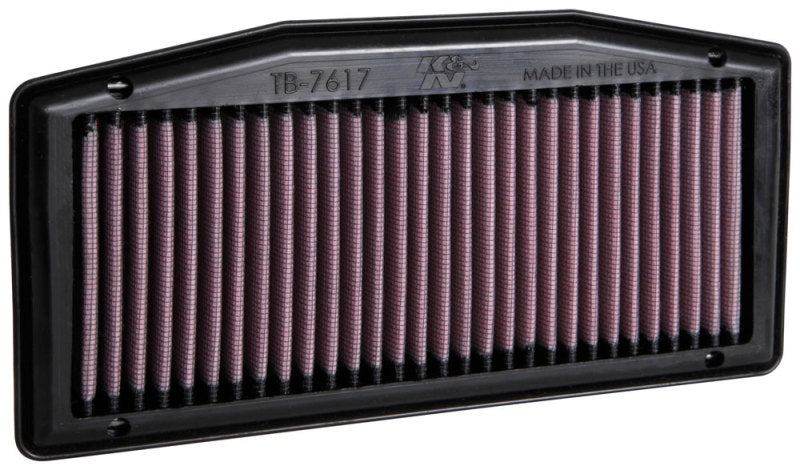 K&N 18-19 Triumph Street Triple 765cc Replacement Drop In Air Filter - TB-7617 for 2018-2020 Triumph Street Triple R - front 
