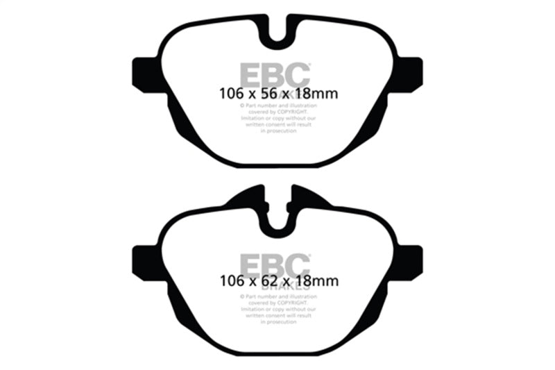 EBC 11+ BMW X3 2.0 Turbo (F25) Redstuff Rear Brake Pads - DP32047C