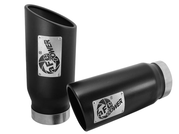 afe MACH Force-Xp Universal Exhaust Tip 4 IN Inlet x 5 IN Outlet x 12 IN L - 49T40506-B12