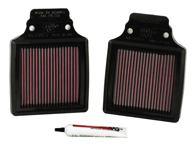 K&N 00-06 Kawasaki ZX12R Ninja Replacement Air Filter (2 Per Box) - KA-1299-1 for 2000-2005 Kawasaki ZX1200 Ninja ZX-12R - fr