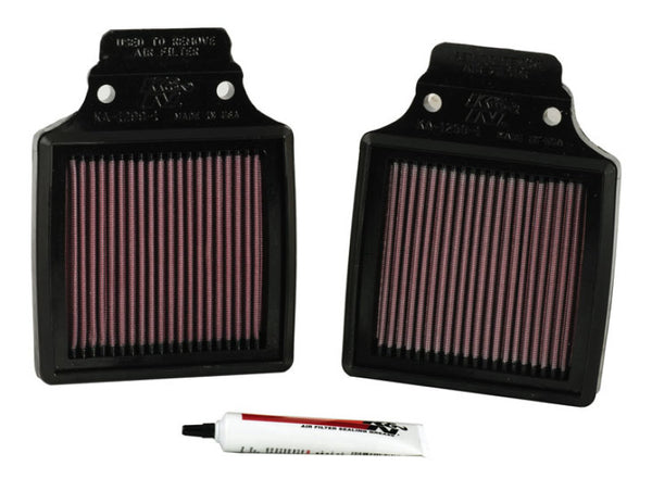 K&N 00-06 Kawasaki ZX12R Ninja Replacement Air Filter (2 Per Box) - KA-1299-1 for 2000-2005 Kawasaki ZX1200 Ninja ZX-12R - fr