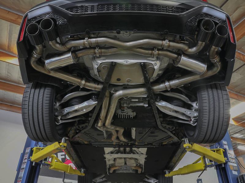 aFe 20-22 Audi RS6 Avant V8 4L(tt) MACH Force-Xp 3in to 2.5in 304 SS Cat-Back Exhaust w/Polished Tip - 49-36448-P