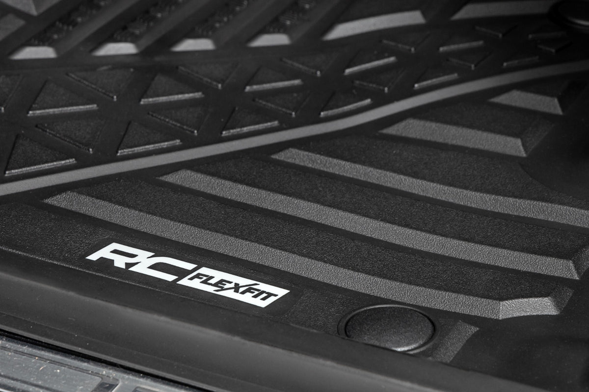 Rough Country - Flex-Fit Floor Mats - Front - Crew - Ram 1500 (19-24)/1500 TRX (21-24) - FF-3142 by Rough Country - installed