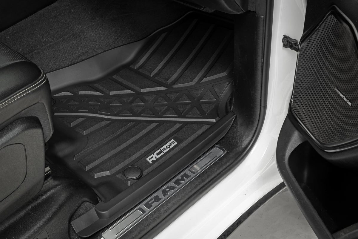 Rough Country - Flex-Fit Floor Mats - Front - Crew - Ram 1500 (19-24)/1500 TRX (21-24) - FF-3142 by Rough Country - detail vi