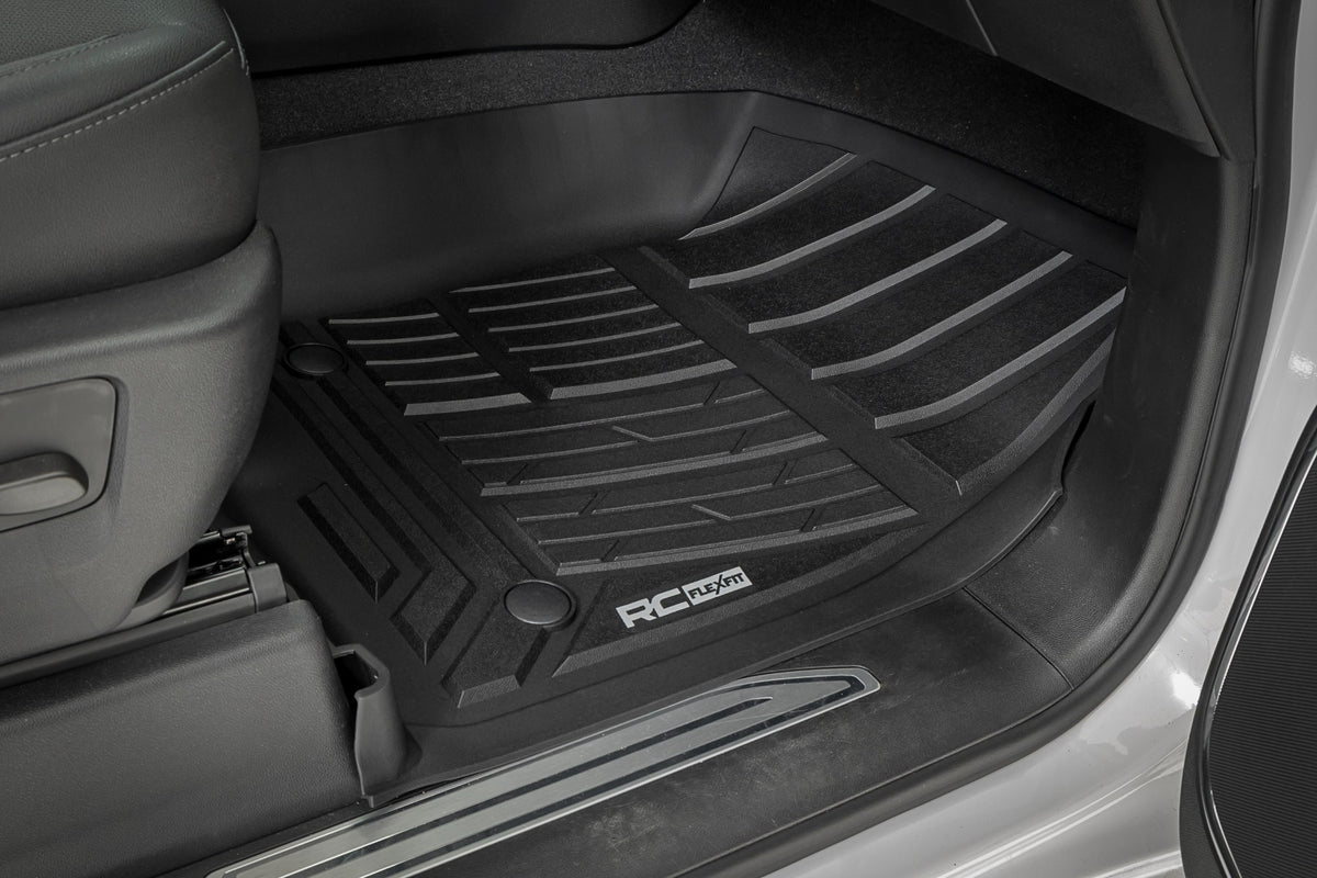 Rough Country - Flex-Fit Floor Mats - Front - Bucket - Chevy/GMC 1500/2500HD/3500HD (19-25 & Classic) - FF-2161 for 2019-2024