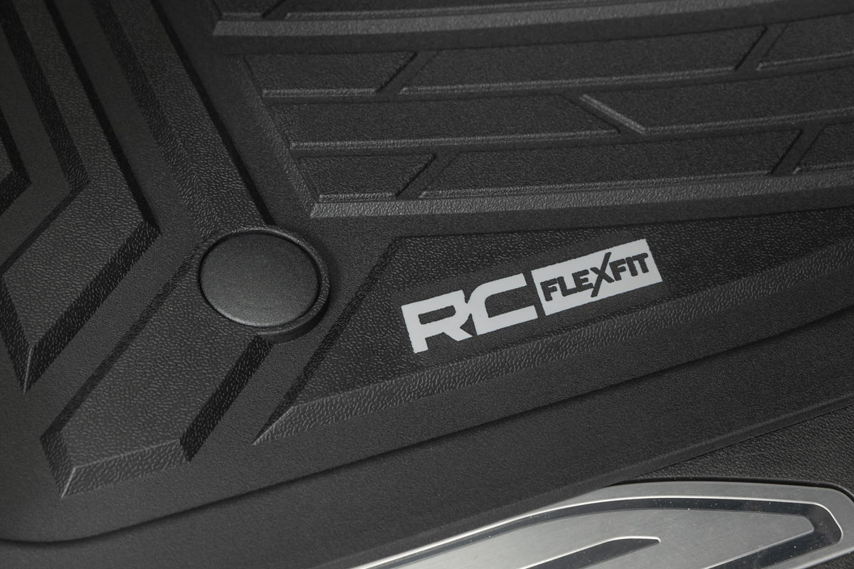 Rough Country - Flex-Fit Floor Mats - Front - Bucket - Chevy/GMC 1500/2500HD/3500HD (19-25 & Classic) - FF-2161 for 2019-2024
