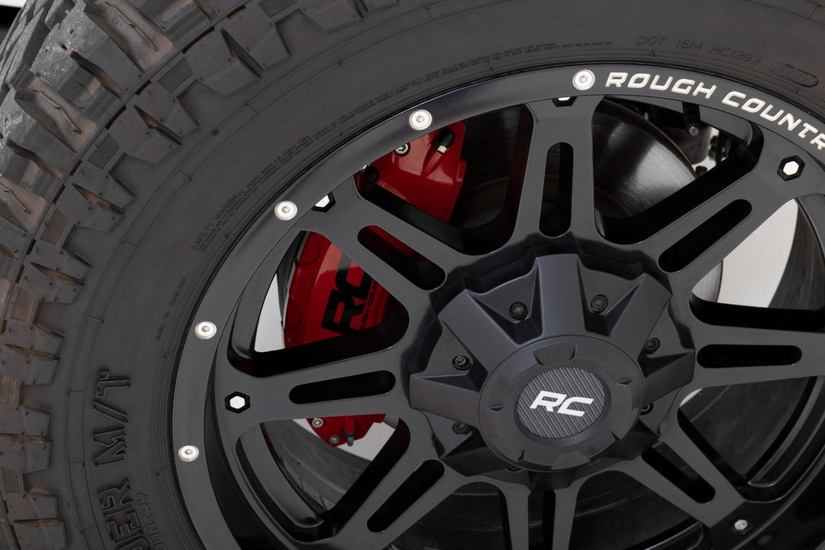 Rough Country - Caliper Covers - Rear - Red - Sport - Jeep Wrangler JL (21-24)/Wrangler Unlimited (18-25) - 711502 by Rough C
