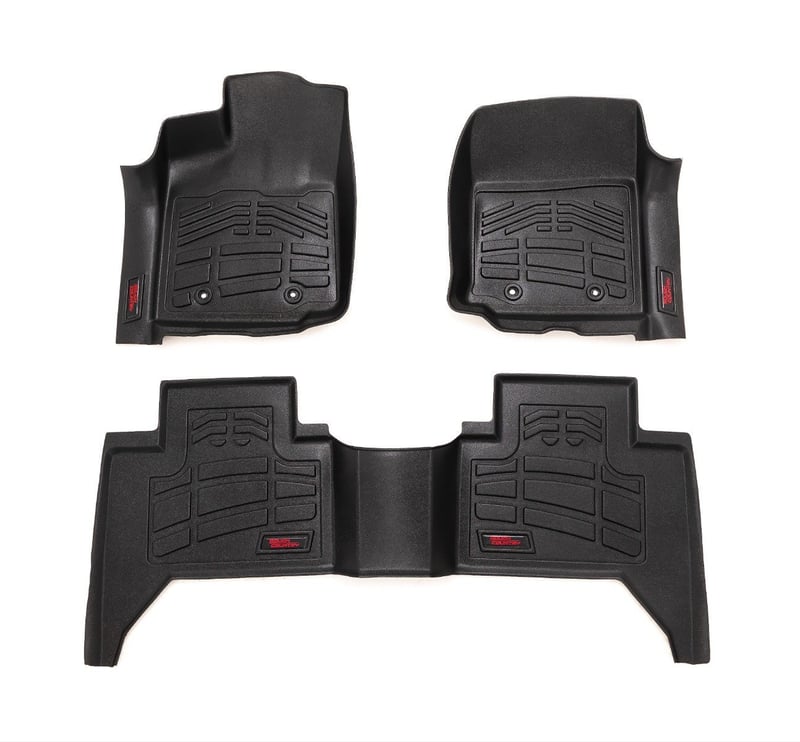 Rough Country - Sure-Fit Floor Mats - FR & RR - Toyota Tacoma 2WD/4WD (2016-2023) - SM71216 for 2016-2023 Toyota Tacoma - fro