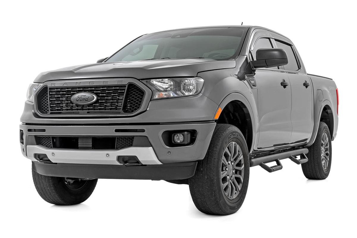 Rough Country - Nerf Steps - Cab Length - Crew Cab - Ford Ranger 2WD/4WD (2019-2025) - RCF1981CCB for 2019-2024 Ford Ranger -