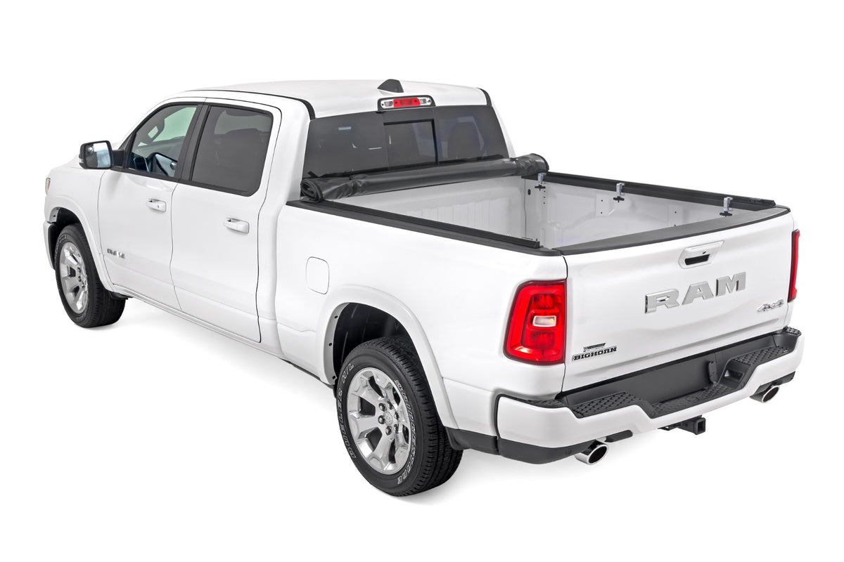Rough Country - Soft Roll Up Bed Cover - 6'4" Bed - Ram 1500 (19-25)/1500 TRX (21-24) - 42309650 by Rough Country - installed
