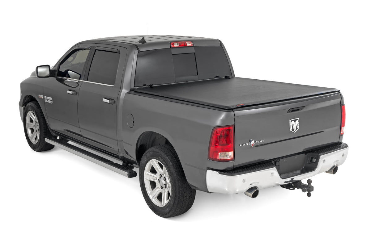 Rough Country - Soft Roll Up Bed Cover - 5'7" Bed - Ram 1500 (10-18)/2500 (10-25) - 42309550 for 2019-2023 Ram 1500 Classic -
