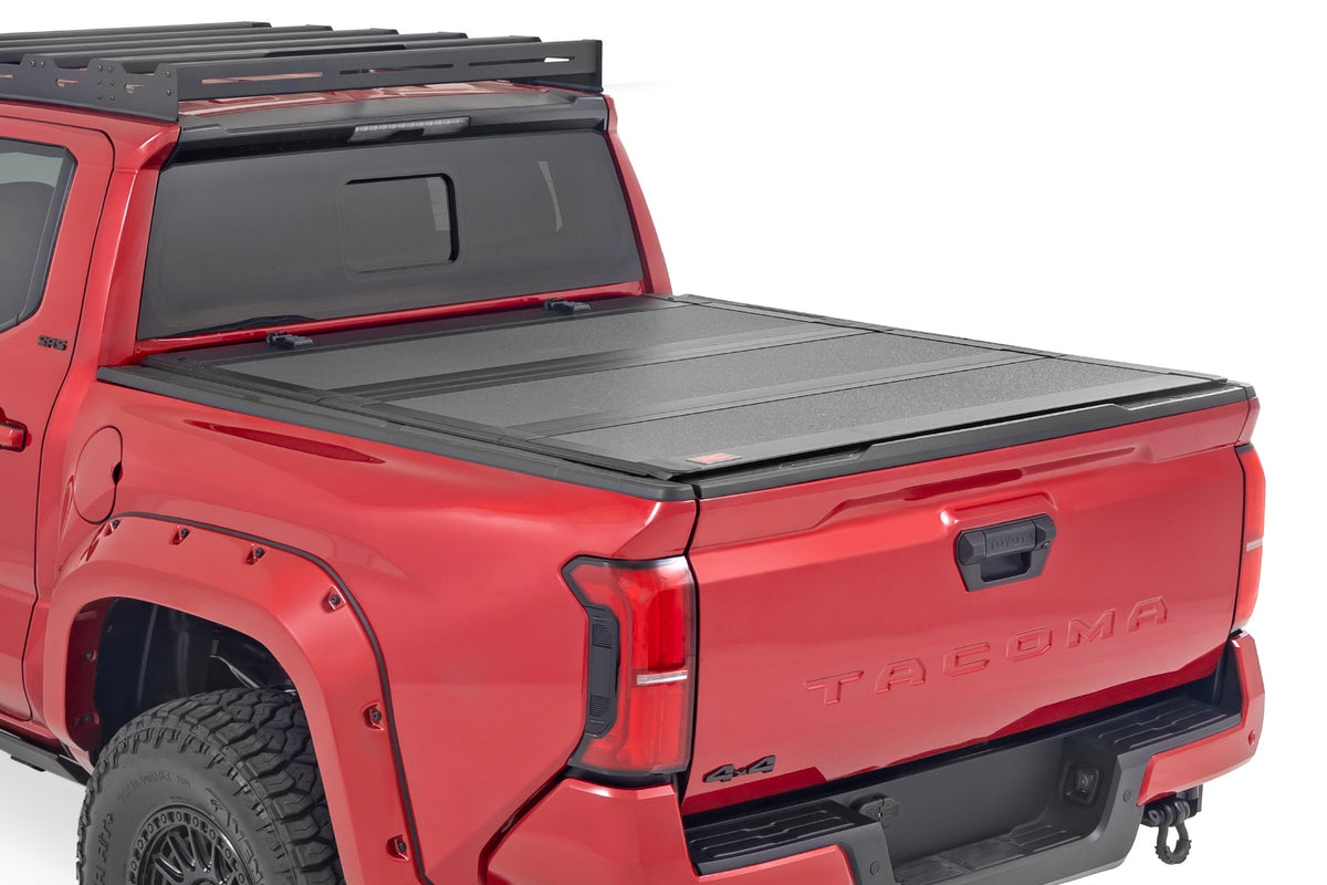 Rough Country - Hard Tri-Fold Flip Up Bed Cover - 5' Bed - Toyota Tacoma 2WD/4WD (2024-2025) - 49415551 by Rough Country - fr