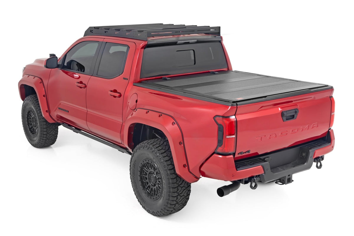 Rough Country - Hard Tri-Fold Flip Up Bed Cover - 5' Bed - Toyota Tacoma 2WD/4WD (2024-2025) - 49415551 by Rough Country - an
