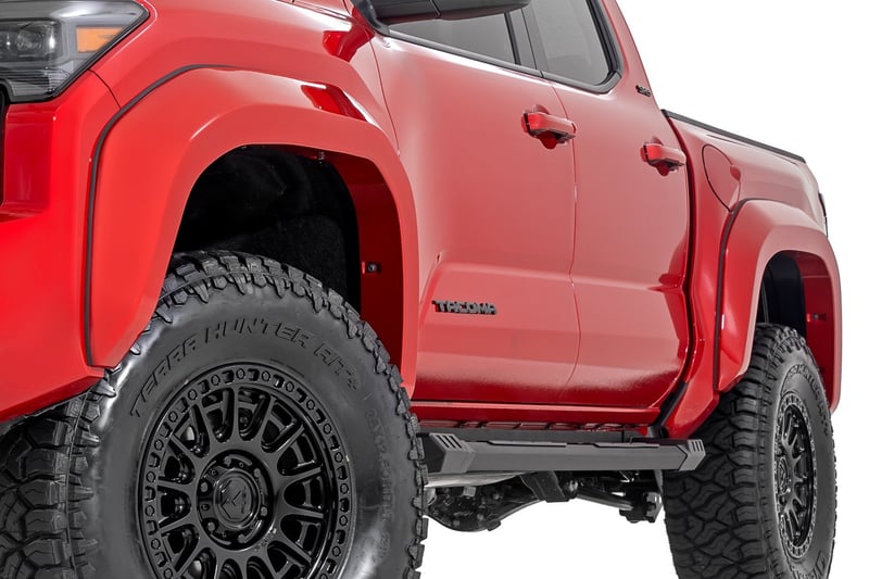 Rough Country - Fender Flares - 089 Wind Chill Pearl - Toyota Tacoma 2WD/4WD (2024-2025) - O-T12421-089