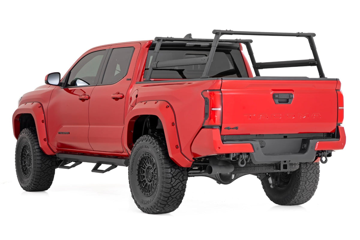 Rough Country - Bed Rack - Aluminum - Toyota Tacoma 2WD/4WD (2024-2025) - 73124 for 2024 Toyota Tacoma - angle view