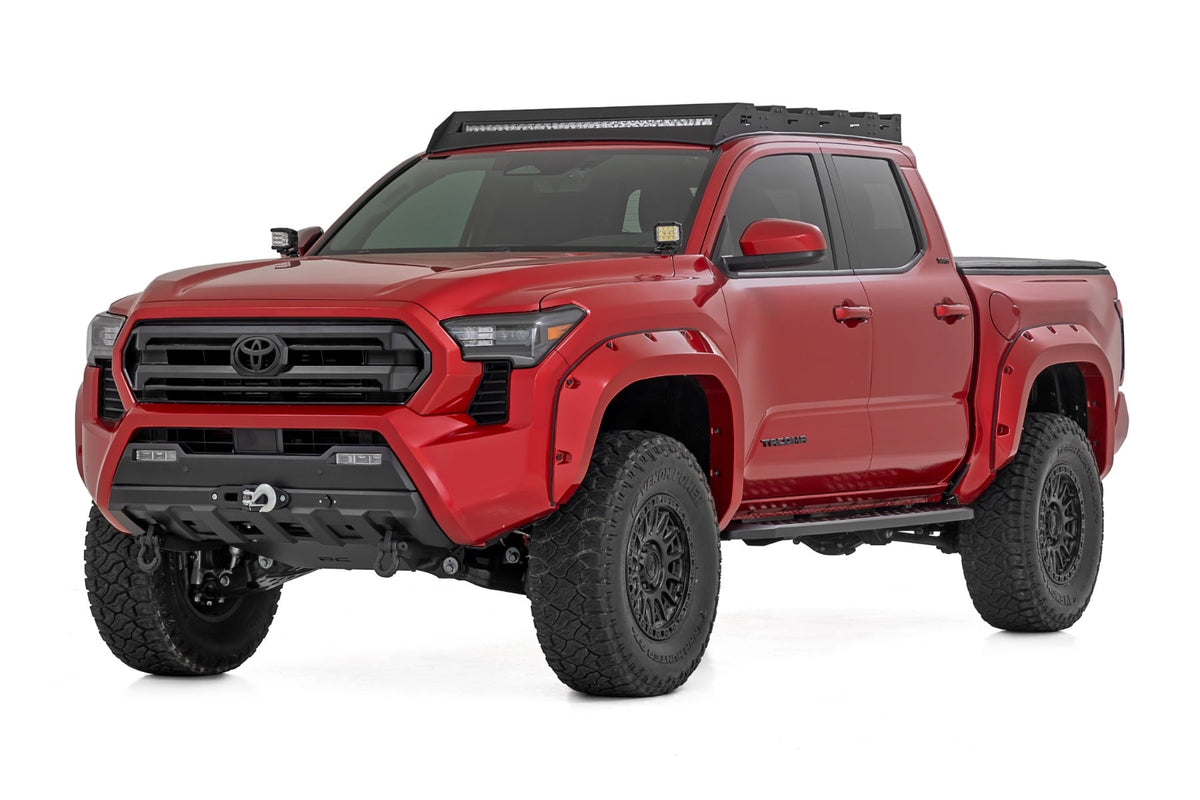 Rough Country - RPT2 Running Board - Double Cab - Black - Toyota Tacoma 2WD/4WD (2024-2025) - 44011 for 2024 Toyota Tacoma - 