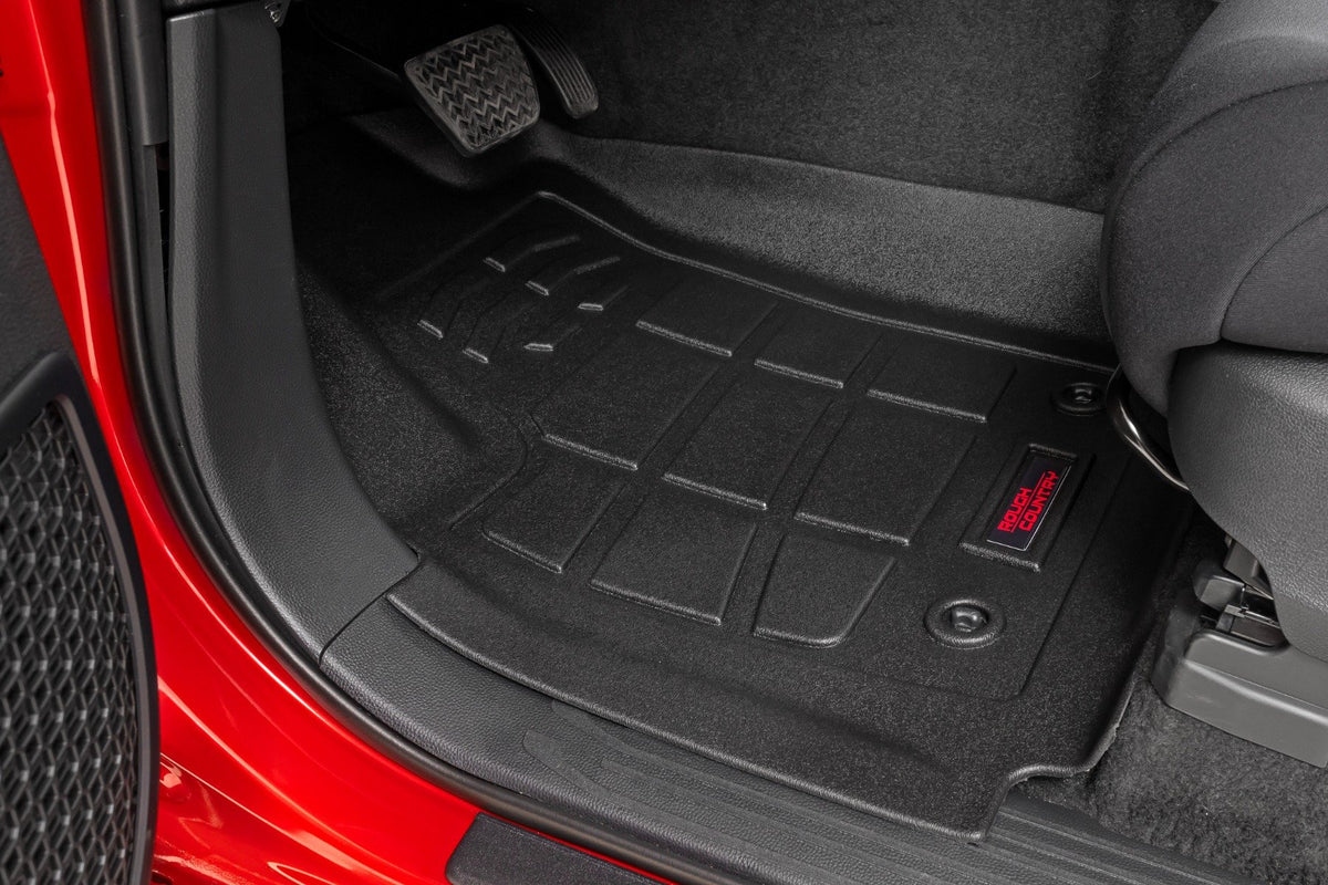 Rough Country - Sure-Fit Floor Mats - Front & Rear - TRD PRO - Double Cab - Toyota Tacoma (24-25) - SM71225 for 2024 Toyota T