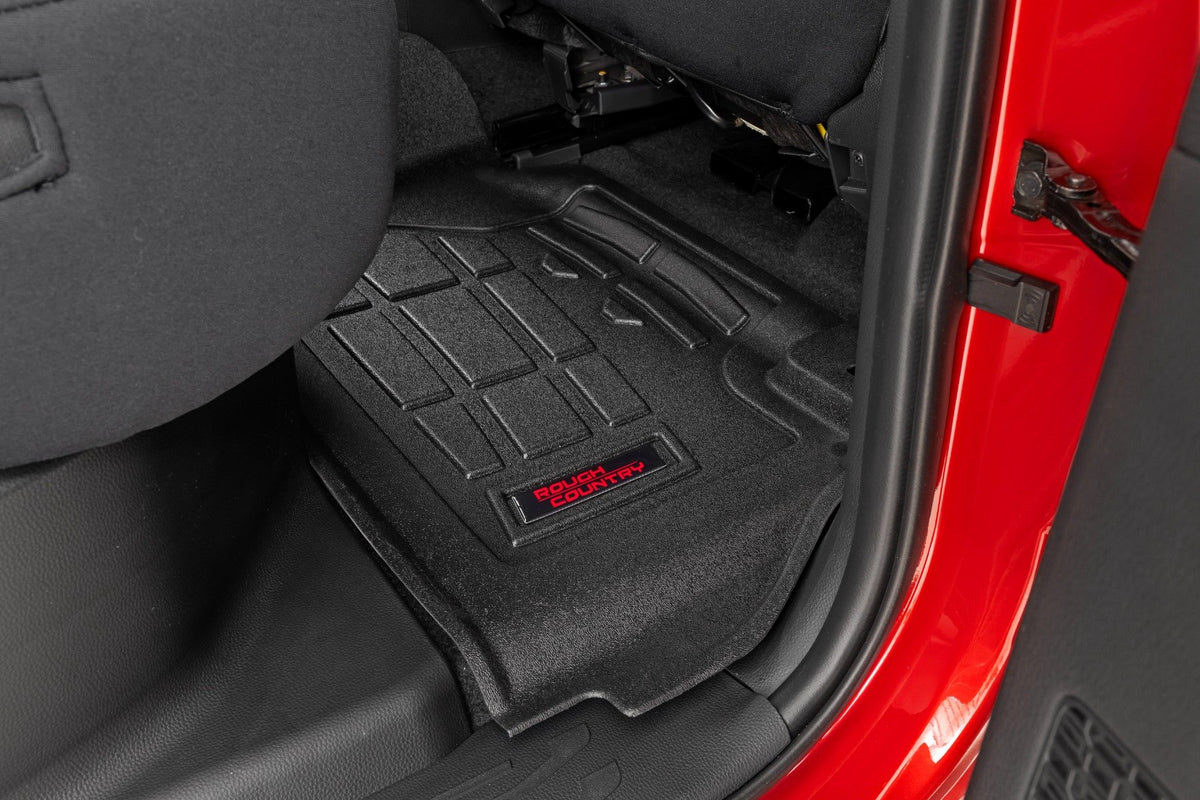Rough Country - Sure-Fit Floor Mats - Front & Rear - TRD PRO - Double Cab - Toyota Tacoma (24-25) - SM71225 for 2024 Toyota T