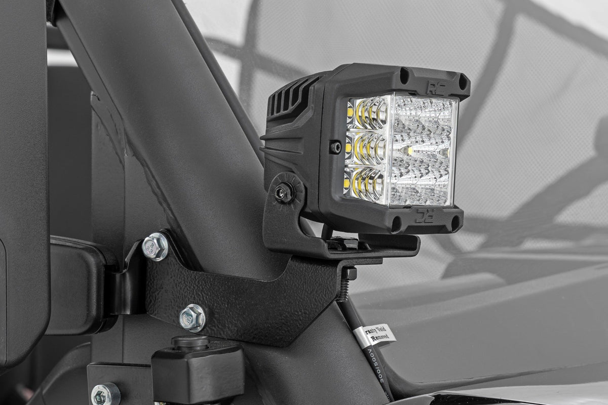 LED Light Kit | Cage Mount | 2&quot; Chrome Pair | Wide Angle | CFMOTO UFORCE 1000 