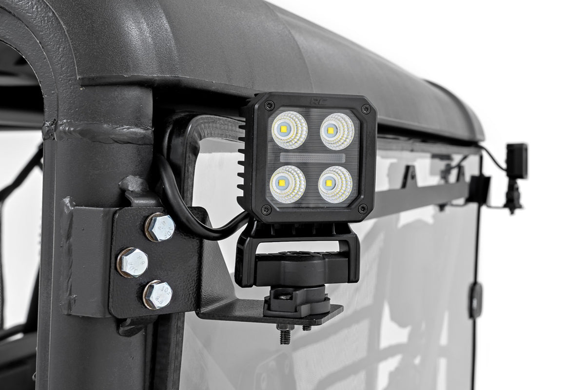 Rough Country - LED Light Kit - Rear Mount - 2" Black Pair - White DRL - CFMOTO UFORCE 1000 - 96111 by Rough Country - instal
