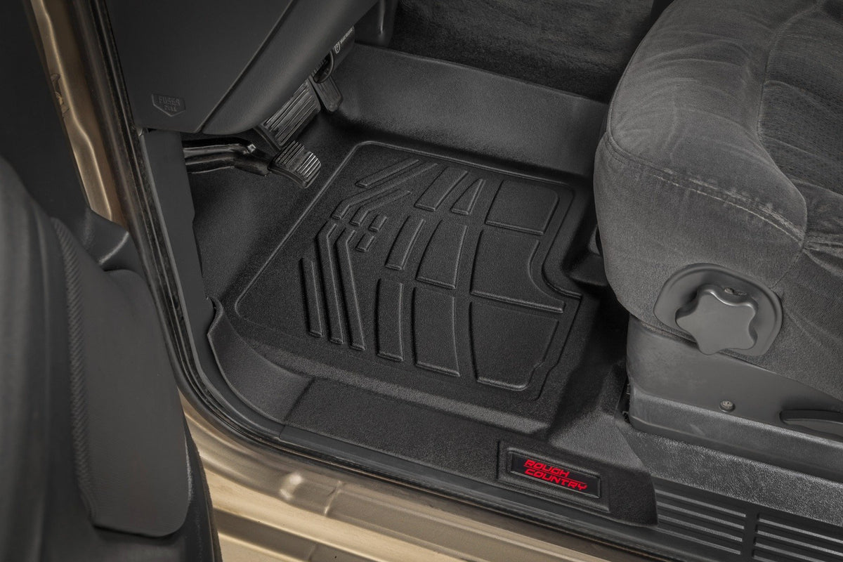 Rough Country - Sure-Fit Floor Mats - Front - Chevy/GMC 1500 (99-06 & Classic) - SM2991A for 1999-2006 Chevrolet Silverado 15