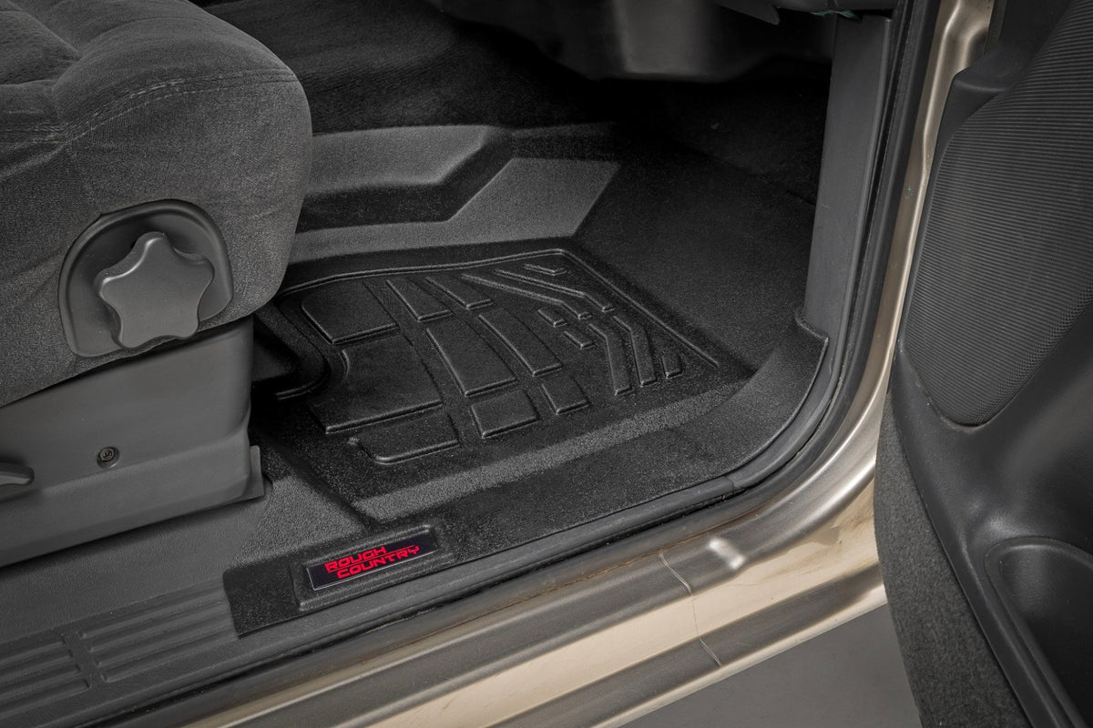 Rough Country - Sure-Fit Floor Mats - Front - Chevy/GMC 1500 (99-06 & Classic) - SM2991A for 1999-2006 Chevrolet Silverado 15