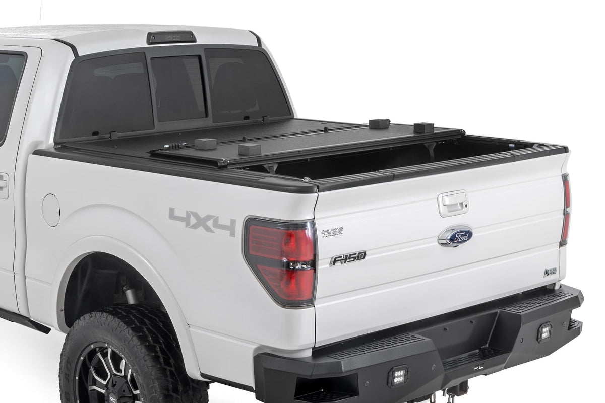 Rough Country - Hard Low Profile Bed Cover - 5'7" Bed - Ford F-150 2WD/4WD (2004-2014) - 47214550B for 2004-2014 Ford F 150 -