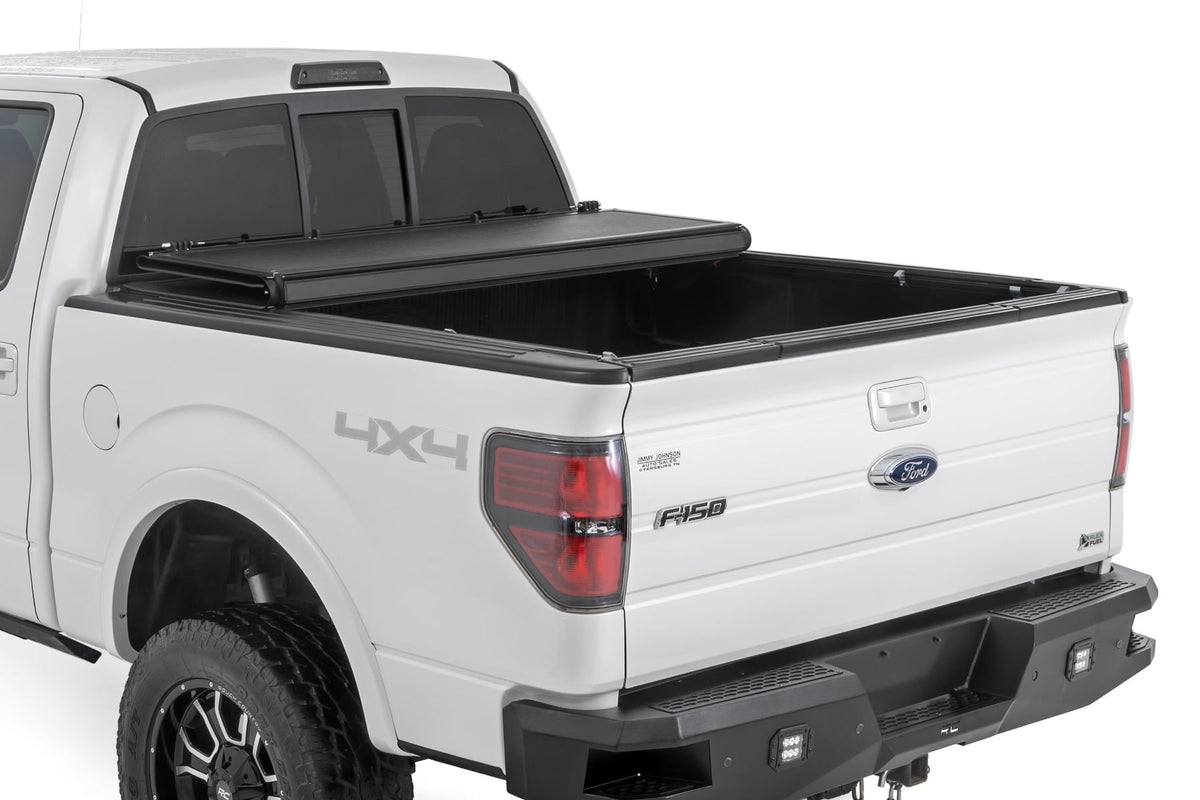 Rough Country - Hard Low Profile Bed Cover - 5'7" Bed - Ford F-150 2WD/4WD (2004-2014) - 47214550B for 2004-2014 Ford F 150 -
