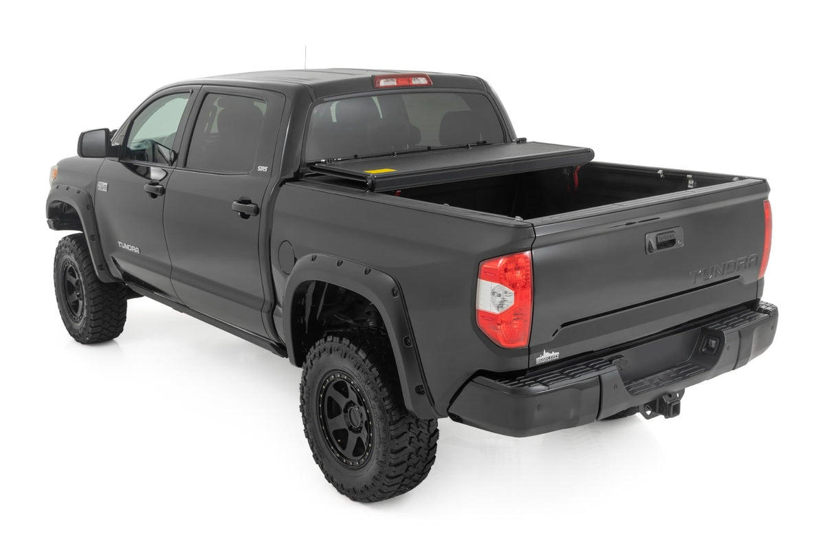 Rough Country - Hard Low Profile Bed Cover - 5'7" Bed - Toyota Tundra 2WD/4WD (2007-2021) - 47414550B by Rough Country - inst