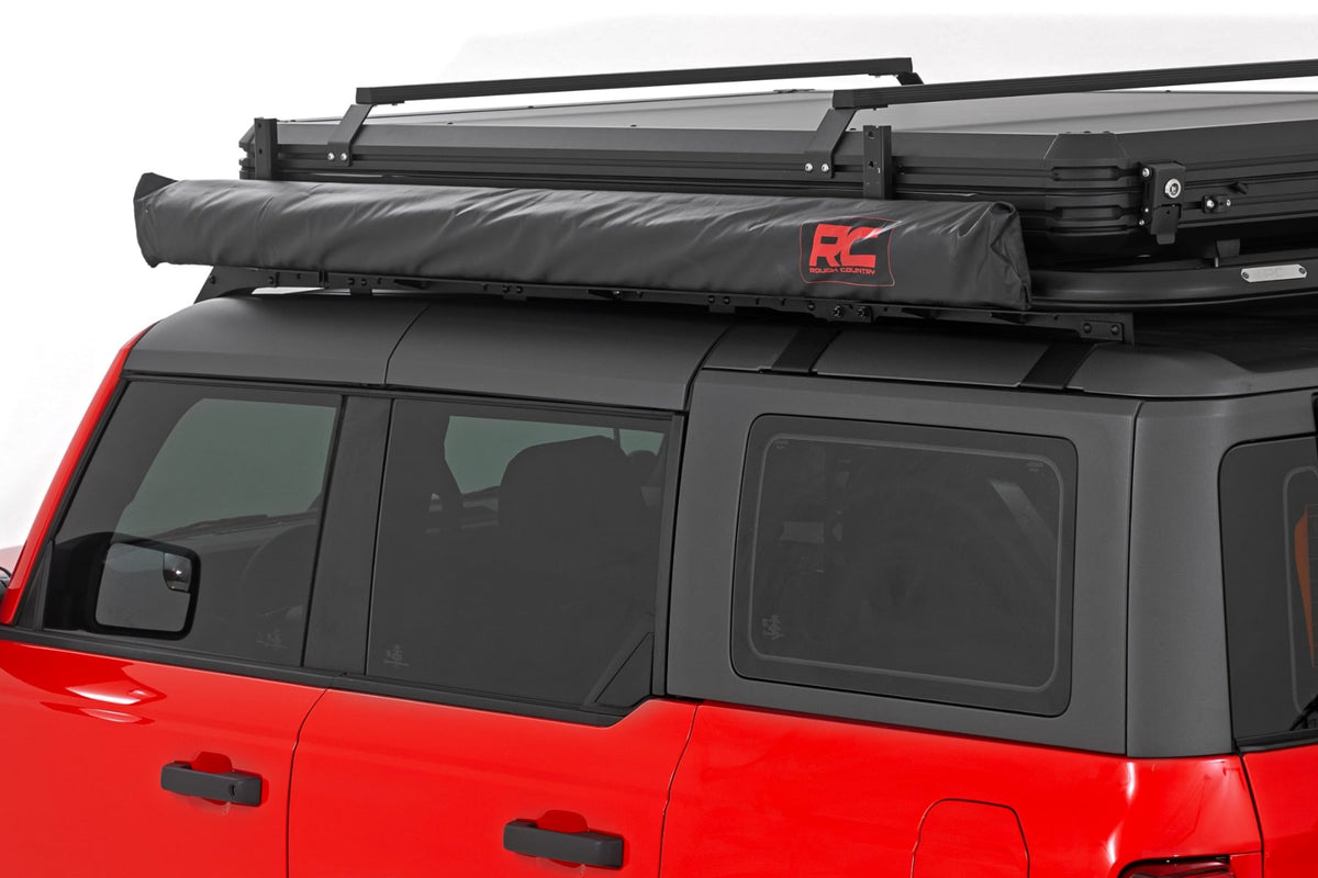 Rough Country - Retractable Roof Rack Awning - 6'6" x 9'8" (Fits Trucks & SUVs) - 99081 by Rough Country - angle view